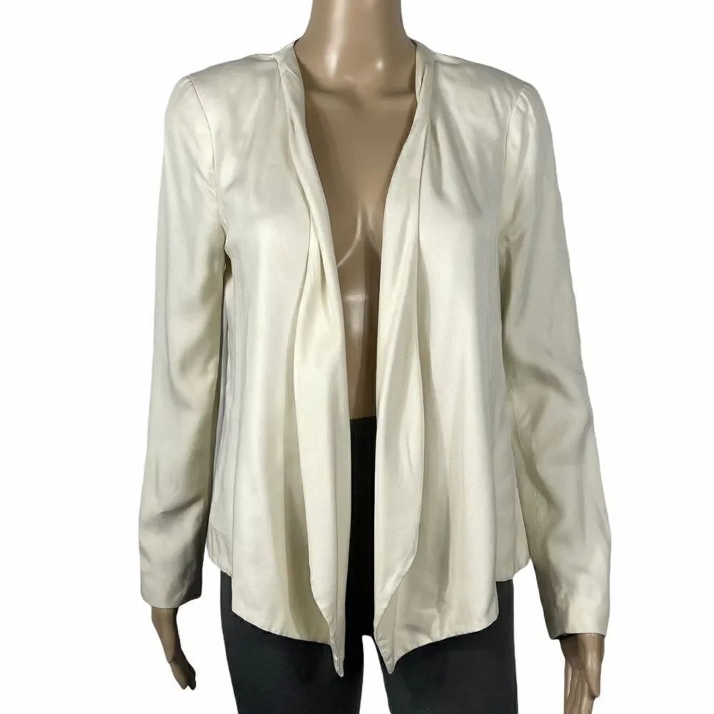 H&M Cream Ruffled Cardigan